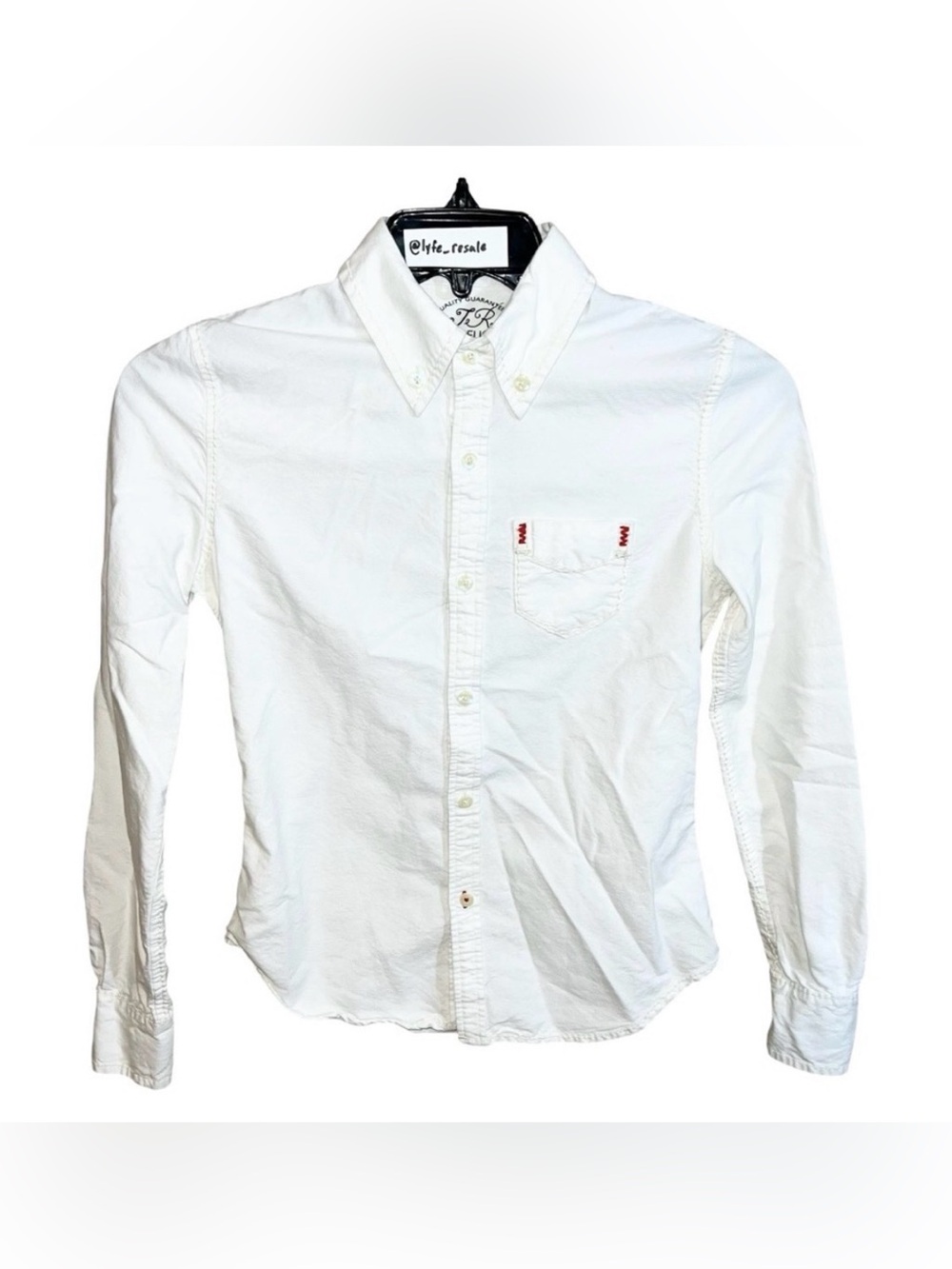 True Religion Shirt Women’s Size XS White Button Front Long Sleeve Casual
